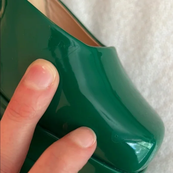 70s disco vintage style 6 inch Green Platform Heels - see measurements f… - Picture 9 of 17